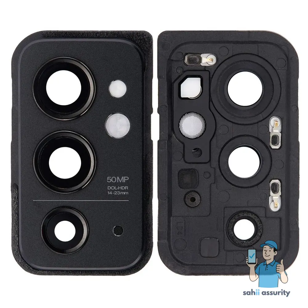 Camera Lens Glass with Frame for OnePlus 9RT 5G Black